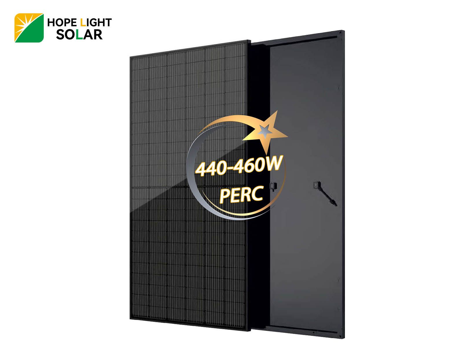 Pannello solare PERC in vetro singolo completamente nero da 450 W